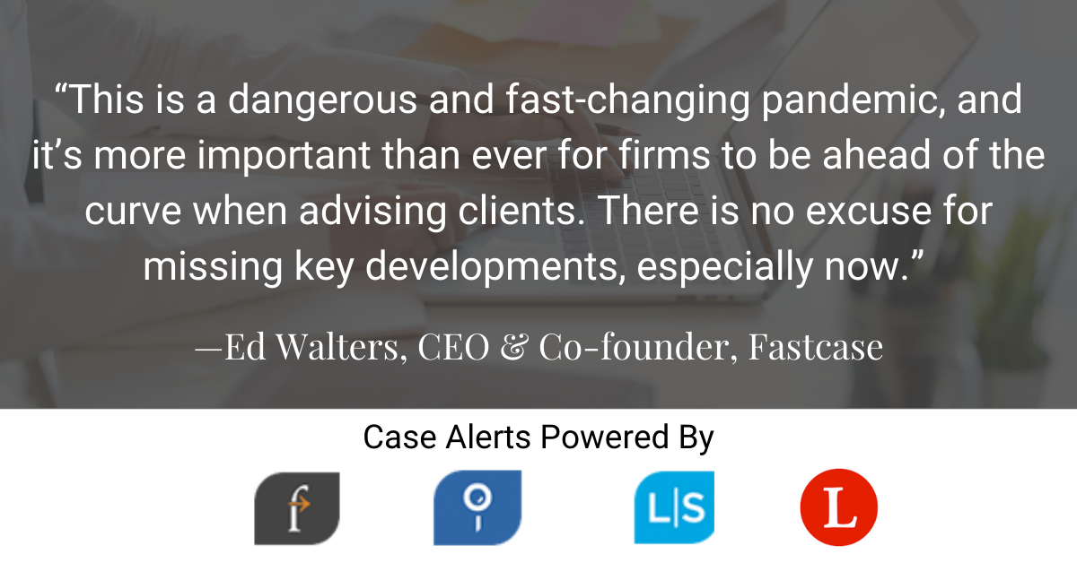 Fastcase Providing COVID-19 Legal Developments via Email